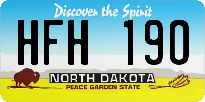 ND license plate HFH190