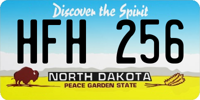 ND license plate HFH256