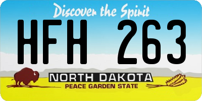 ND license plate HFH263