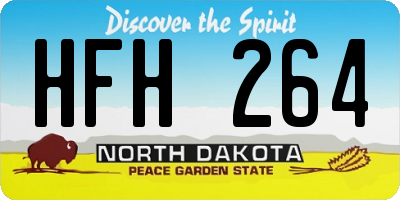 ND license plate HFH264