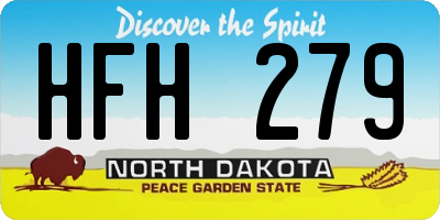 ND license plate HFH279