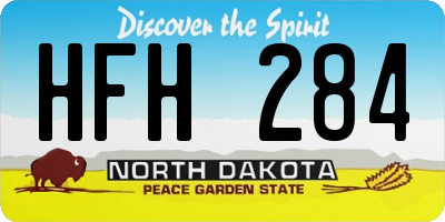 ND license plate HFH284