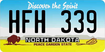 ND license plate HFH339