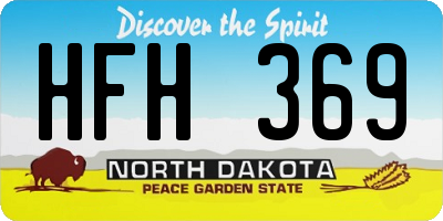 ND license plate HFH369