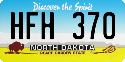 ND license plate HFH370