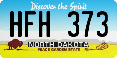 ND license plate HFH373