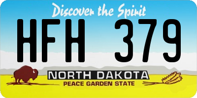 ND license plate HFH379