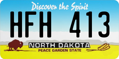 ND license plate HFH413
