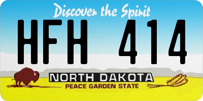 ND license plate HFH414