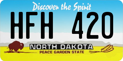 ND license plate HFH420