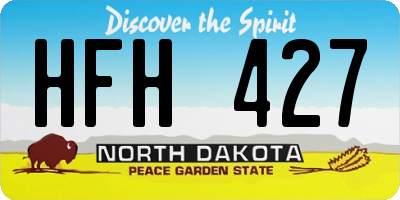 ND license plate HFH427