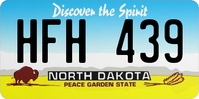 ND license plate HFH439