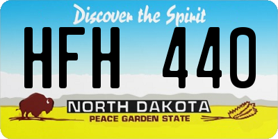 ND license plate HFH440