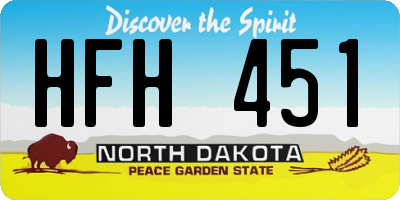 ND license plate HFH451
