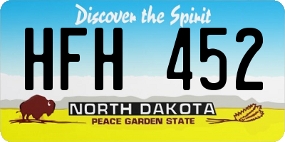 ND license plate HFH452