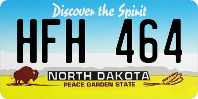 ND license plate HFH464