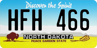 ND license plate HFH466