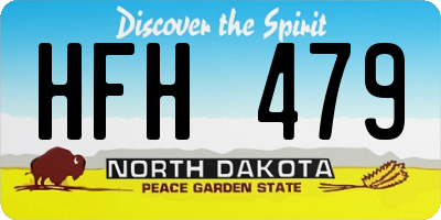 ND license plate HFH479