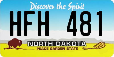 ND license plate HFH481