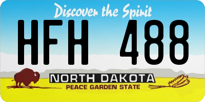 ND license plate HFH488