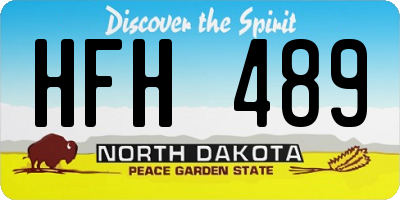 ND license plate HFH489