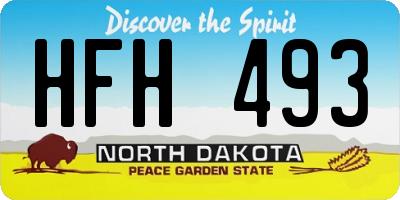 ND license plate HFH493