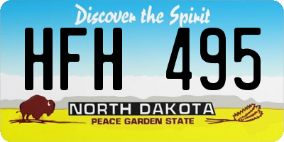 ND license plate HFH495