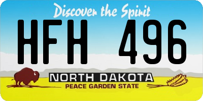 ND license plate HFH496