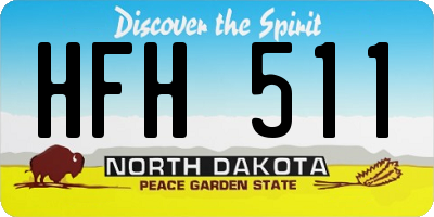 ND license plate HFH511