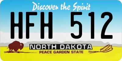 ND license plate HFH512