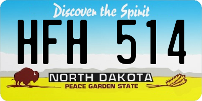 ND license plate HFH514