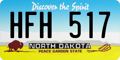 ND license plate HFH517