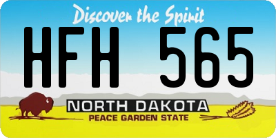 ND license plate HFH565