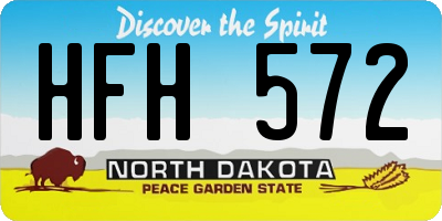 ND license plate HFH572