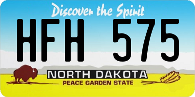 ND license plate HFH575