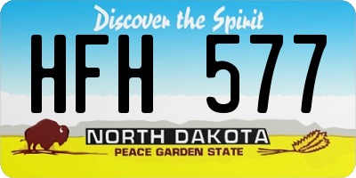 ND license plate HFH577
