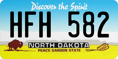 ND license plate HFH582
