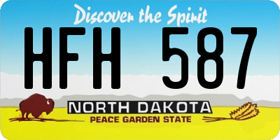 ND license plate HFH587