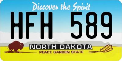 ND license plate HFH589