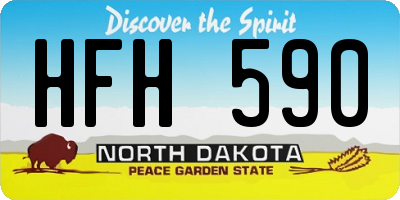 ND license plate HFH590