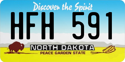ND license plate HFH591