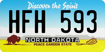 ND license plate HFH593