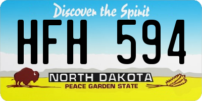 ND license plate HFH594