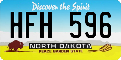 ND license plate HFH596