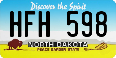 ND license plate HFH598