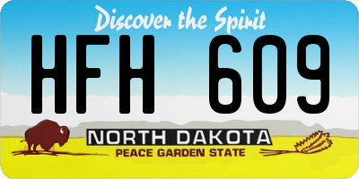 ND license plate HFH609