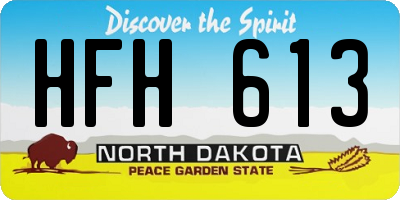 ND license plate HFH613