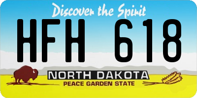 ND license plate HFH618