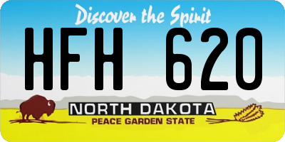 ND license plate HFH620