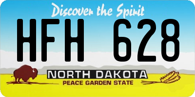 ND license plate HFH628